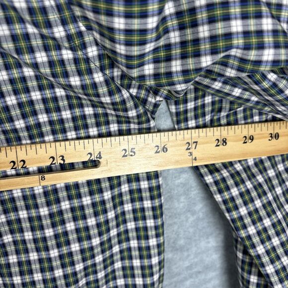 LL Bean Button Down Shirt Mens XL Long Sleeve Cotton Plaid Lot of 2 Red Green - Picture 15 of 15